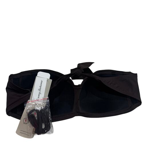 Tommy Bahama Women's Pearl Bandeau Bikini Top Halter Strap Brown Size Small NWT - Picture 8 of 8